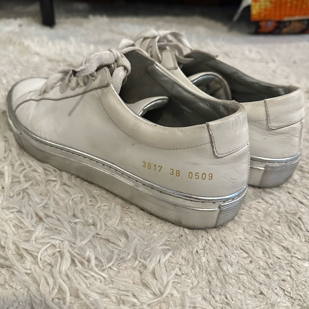 White silver Common Projects 38